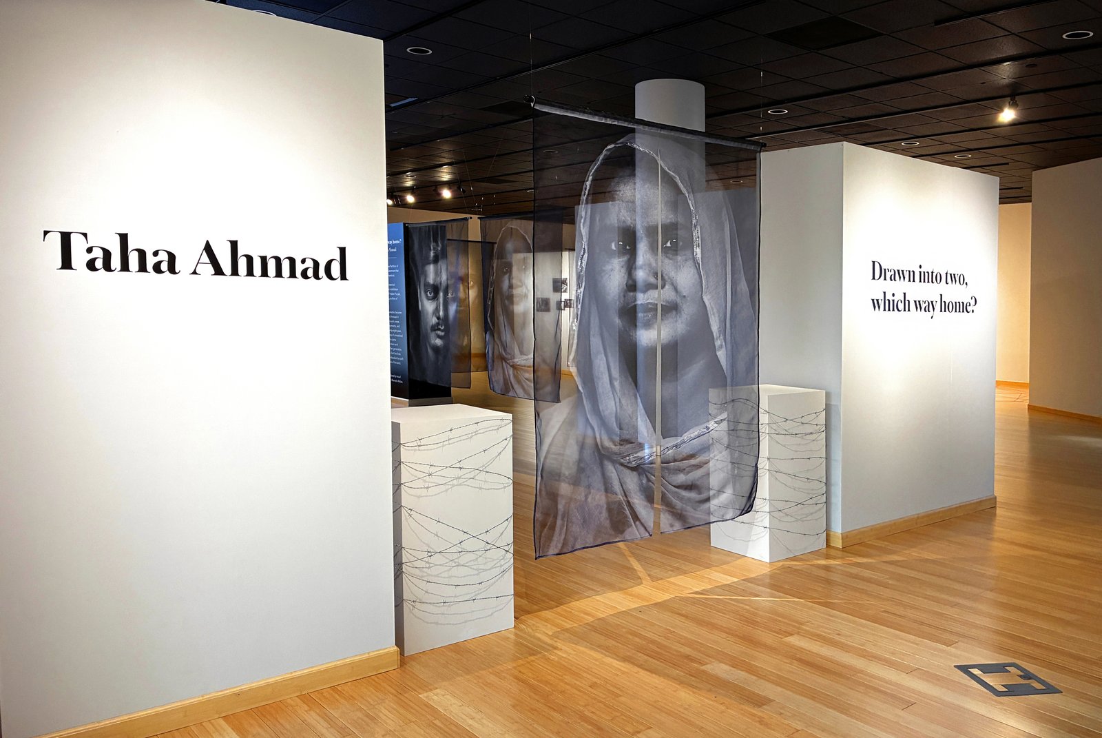 Drawn into Two, Which Way Home? by Taha Ahmad, installation view 1